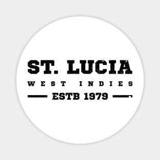 St Lucia Estb 1979 West Indies Patriotic Design Magnet